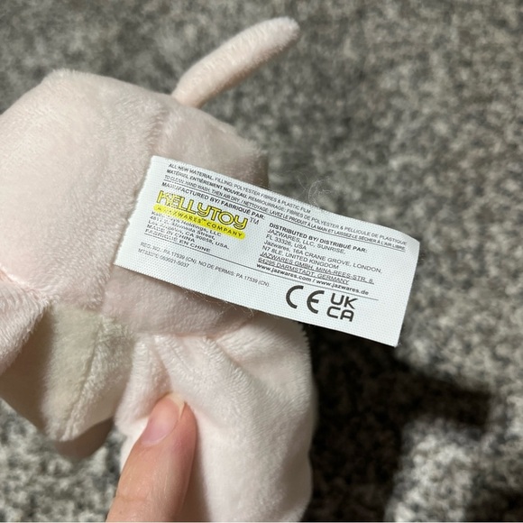 Elephant Kellybaby 10” Cuddle Pink Baby Pram Toy Crinkle Ears & Rattle - Picture 2 of 5